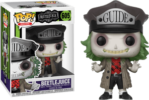 Beetlejuice Beetlejuice Guide Hat Funko Pop Vinyl Figure - Funko Pop Beetlejuice Guide PNG image with transparent background