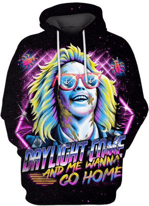 3d Beetlejuice Daylight Come And Me Wanna Go Home Tshirt - Wild Boar Hoodie PNG image with transparent background