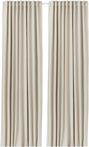 Beige Curtains Window Treatment PNG with transparent background