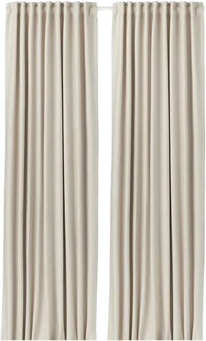 Beige Curtains Window Treatment PNG Image