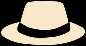 Beige Fedora Hat Graphic PNG image with transparent background