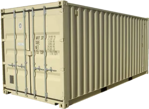 Beige Shipping Container PNG Image