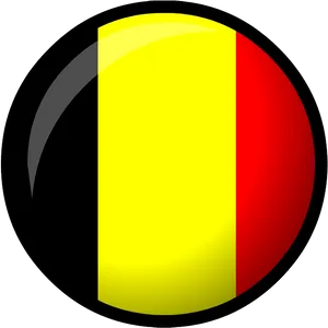 Belgian Flag Button PNG Image