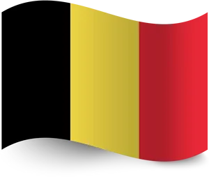 Belgian Flag Waving PNG Image