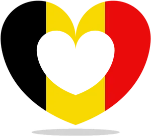 Belgian Heart Flag Graphic PNG Image