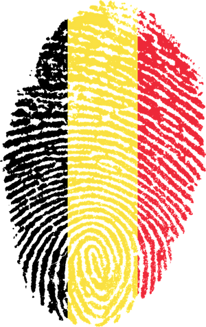 Belgium Flag Fingerprint Art PNG image with transparent background