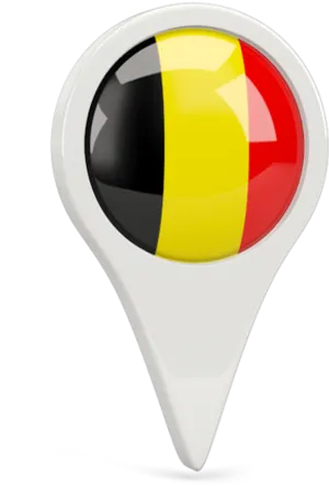 Belgium Flag Map Pin PNG Image