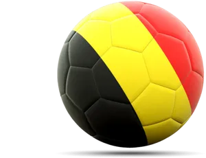 Belgium Flag Soccer Ball PNG Image