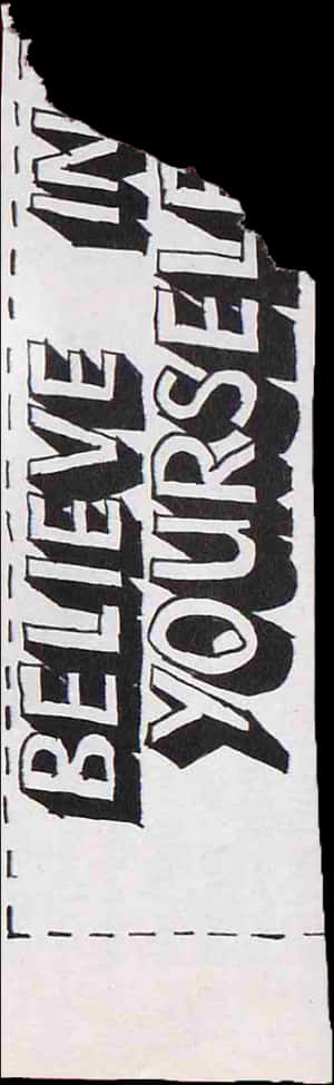 Believe In Yourself Paper Rip PNG