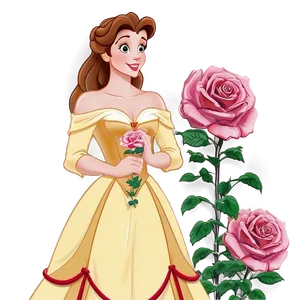 Belle In Rose Garden Png 06292024 PNG Image