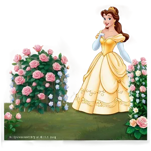 Belle In Rose Garden Png Uvx PNG Image