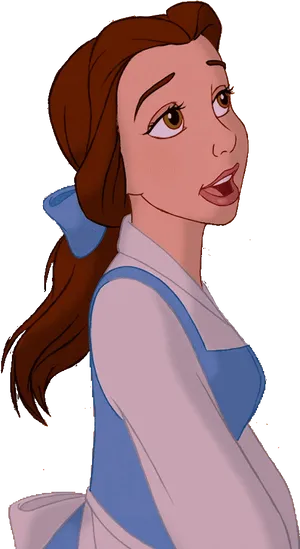 Belle Profile Glance Animated PNG Image