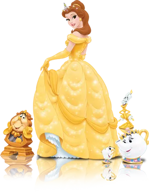 Belleand Enchanted Objects PNG Image