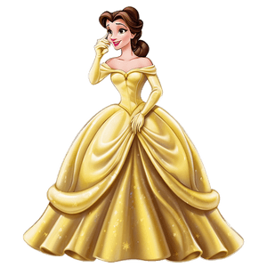 Belle's Yellow Gown Beauty And The Beast PNG aqf PNG image with transparent background