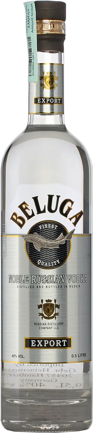 Beluga Noble Russian Vodka Bottle PNG Image