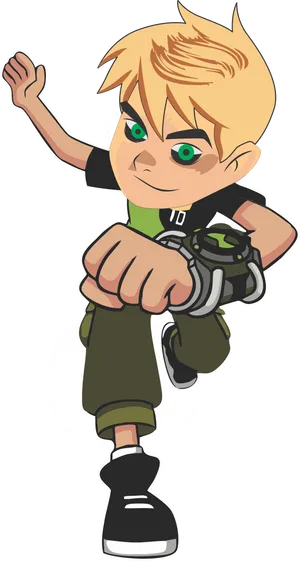 Ben10 Animated Character Pose PNG Image