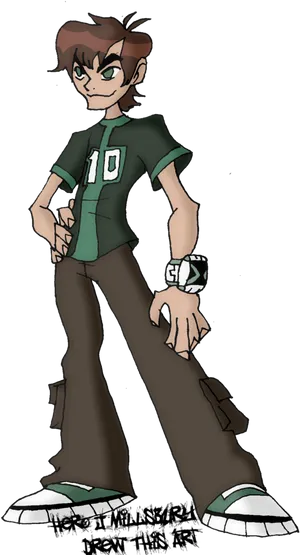 Ben10 Standing Pose PNG Image