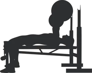 Bench Press Silhouette PNG Image