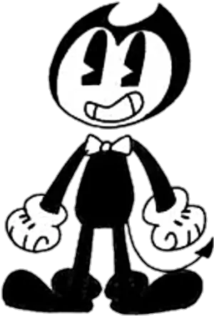 Bendy Cartoon Character Standing PNG Image