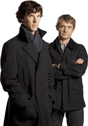 Benedict Cumberbatch Martin Freeman Sherlock Holmes, HD Png Download PNG image with transparent background