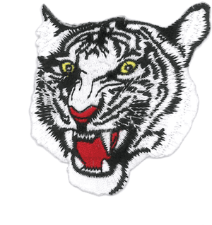 Bengal Tiger Snow Tiger Head Patch PNG image with transparent background