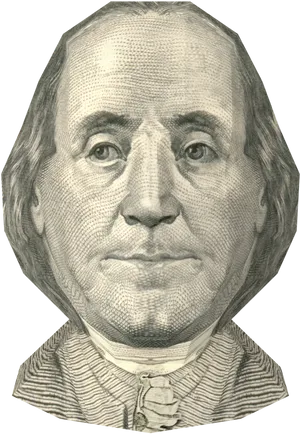 Benjamin Franklin Currency Portrait PNG Image