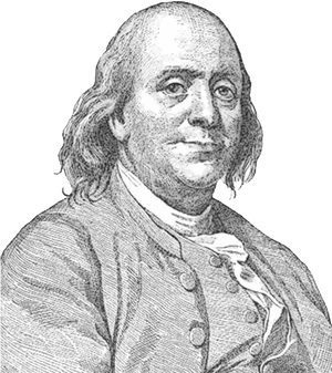 Benjamin Franklin Portrait PNG Image