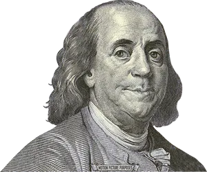 Benjamin Franklin Portrait Engraving PNG Image