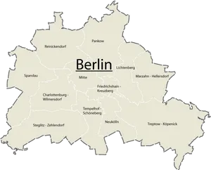 Berlin Districts Map PNG Image