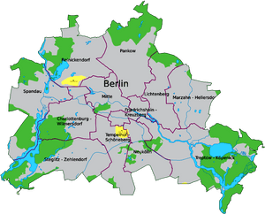 Berlin Map - Aeropuertos Berlin, HD Png Download PNG image with transparent background