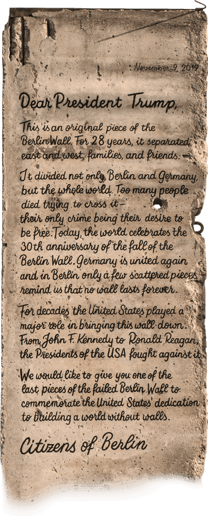 Berliners Sent Trump A Piece Of The Berlin Wall, HD Png Download PNG image with transparent background