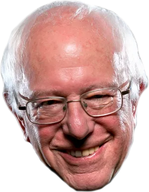 Bernie Sanders Smiling Portrait PNG Image