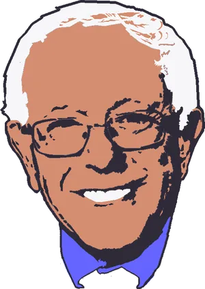 Bernie Sanders Vector Portrait PNG Image