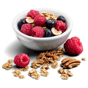 Berries and Granola PNG 24 PNG image with transparent background
