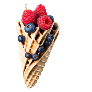 Berries In Waffle Cone Png 06122024 PNG Image