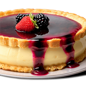 Berry-Topped Flan Dessert PNG 85 PNG with transparent background