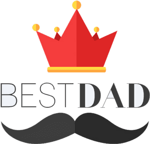 Best Dad Crownand Mustache PNG image with transparent background