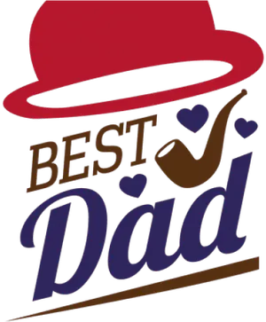 Best Dad Fathers Day Celebration PNG Image