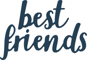 Best Friends Calligraphy Graphic PNG Image