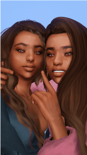 Best Friends Forever Animated Portrait PNG with transparent background