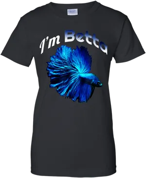 Betta Fish Pun T Shirt Design PNG Image