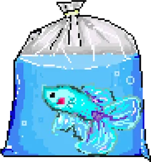 Betta Fishin Plastic Bag PNG Image