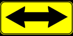 Bi Directional Arrow Sign PNG image with transparent background