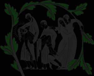 Biblical Scene Carrying Cross PNG image with transparent background