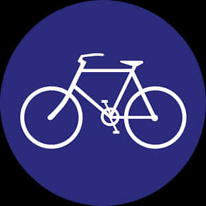 Bicycle Sign Blue Background PNG image with transparent background