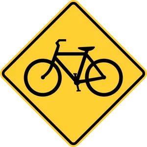 Bicycle Warning Sign PNG Image