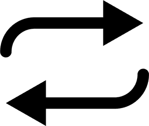 Bidirectional Arrow Symbol PNG with transparent background