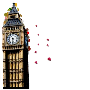 Big Ben And Autumn Leaves Png 06112024 PNG Image