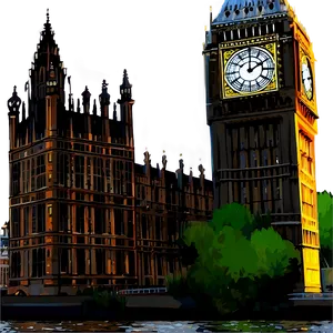 Big Ben And Westminster Bridge Png Nll86 PNG Image