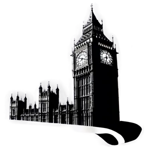 Big Ben Black And White Png Hrq PNG Image